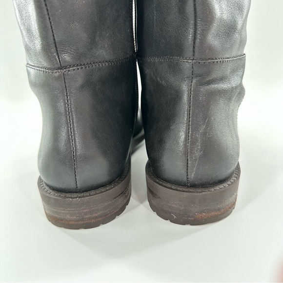 Banana Republic womens boots size 7 chocolate brown leather riding knee high - Picture 7 of 16